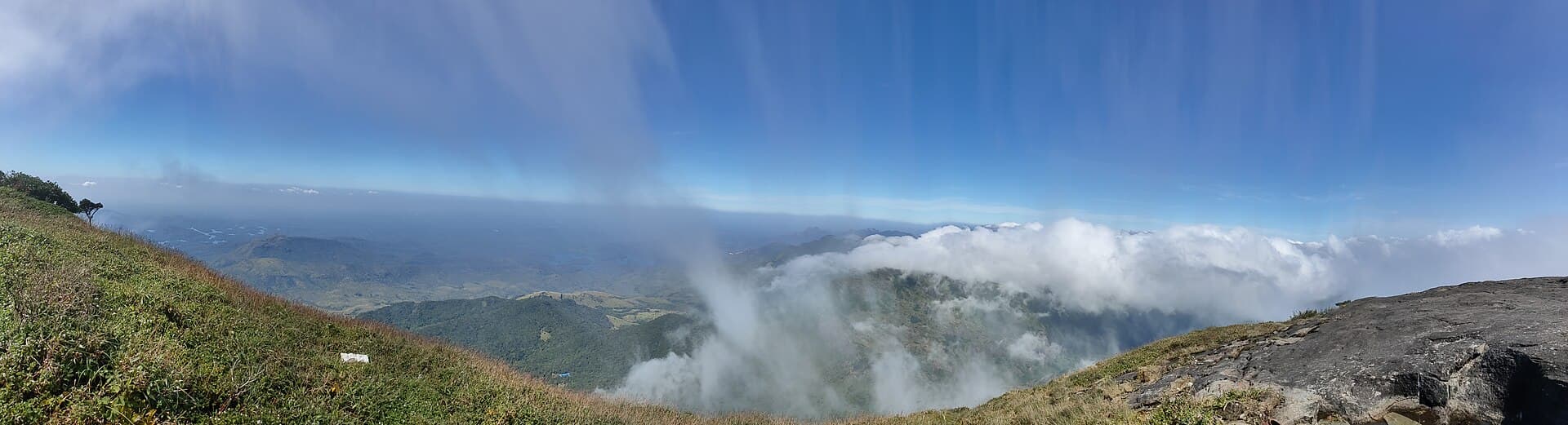 View from the top of Agasthyakoodam across the biosphere reserve