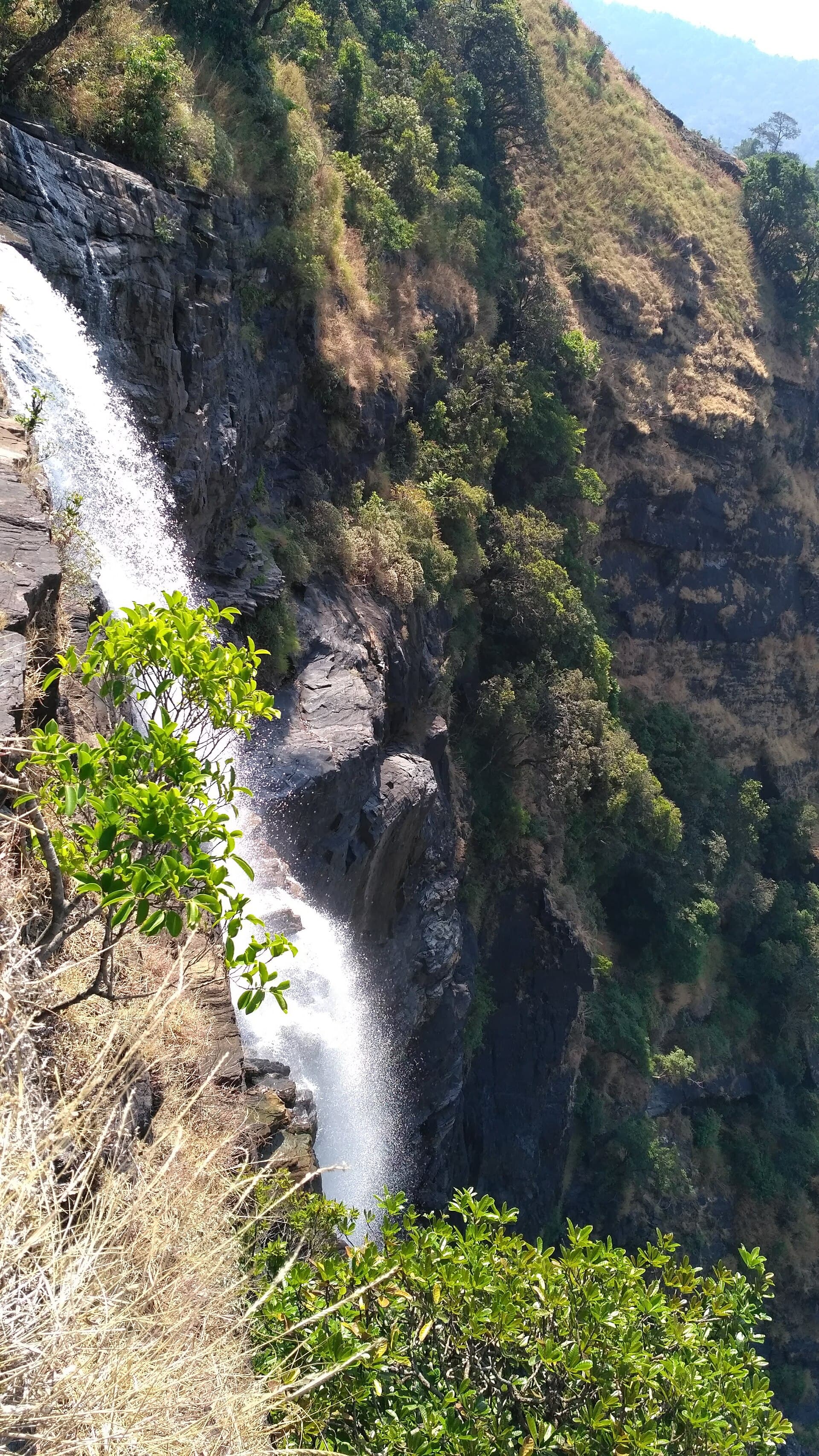 The waterfall along the Ballalarayana Durga trail in full monsoon flow