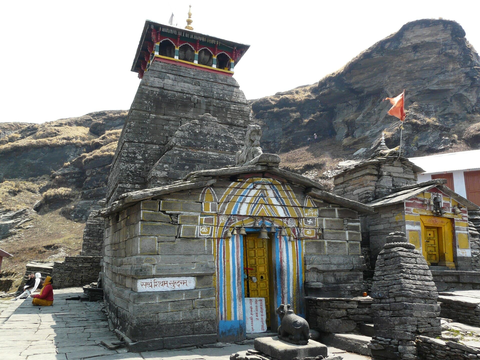 Tungnath temple, the highest Shiva temple in the world, on the ridge above Chopta