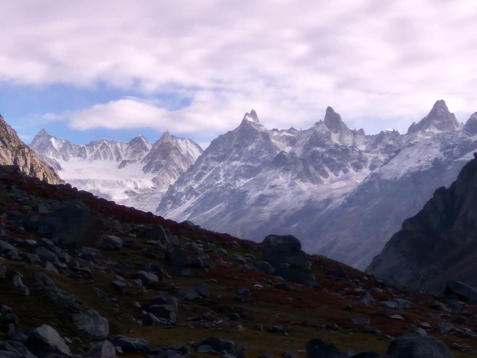 The high-altitude trail near Hampta Pass, Himachal Pradesh