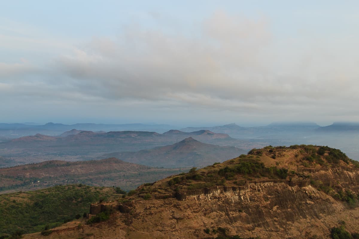 Manaranjan Fort, the smaller of the two Rajmachi forts