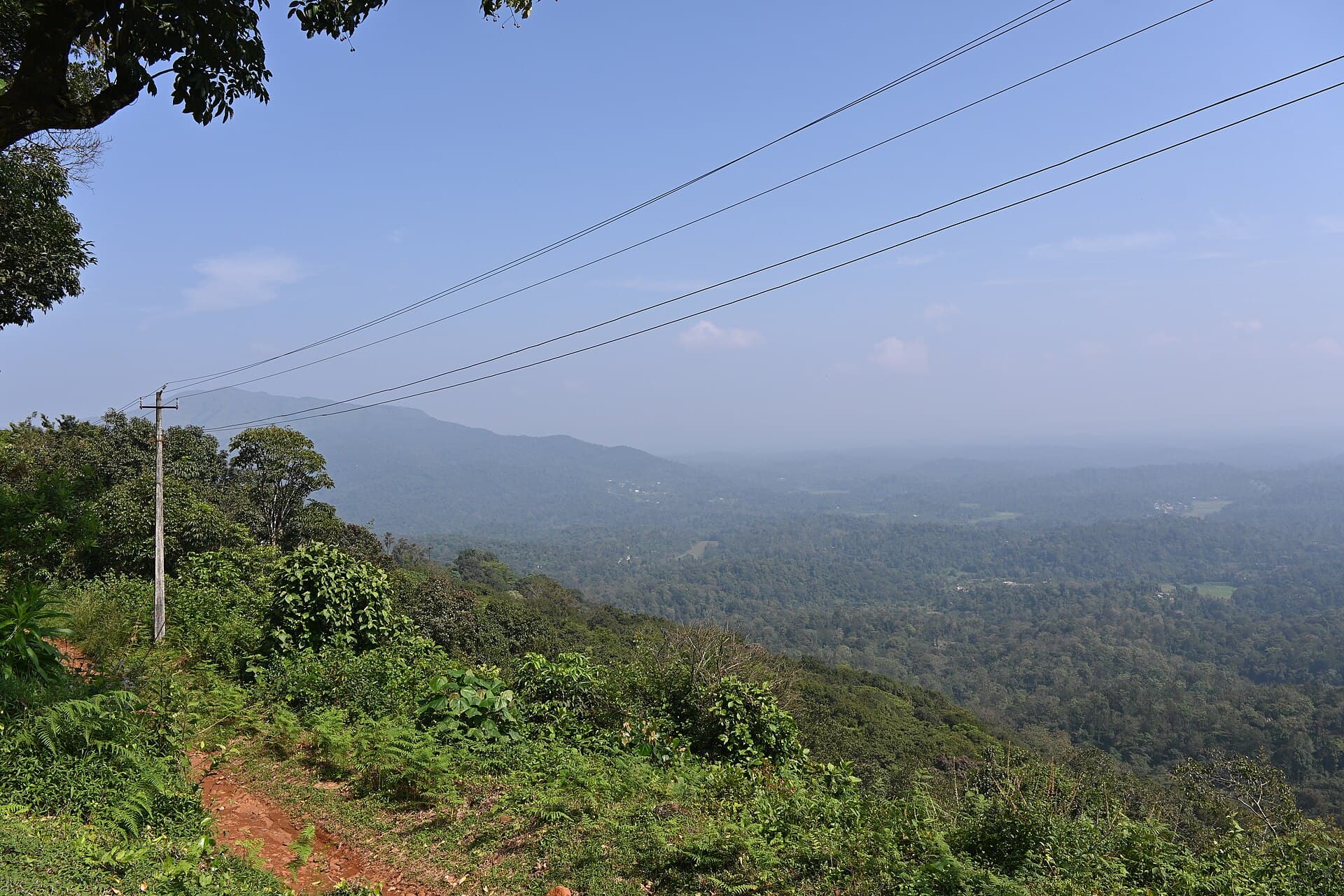 Panoramic view across the Western Ghats from the Tadiandamol trail