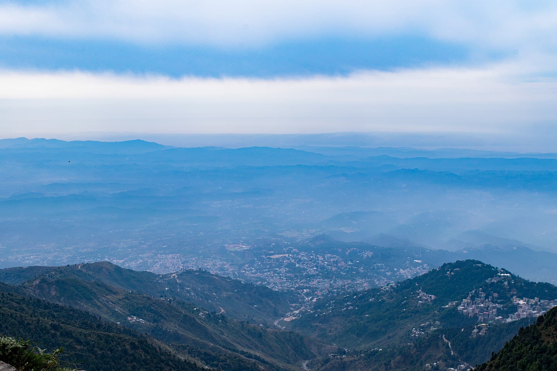 View across the Kangra valley from the Triund ridge