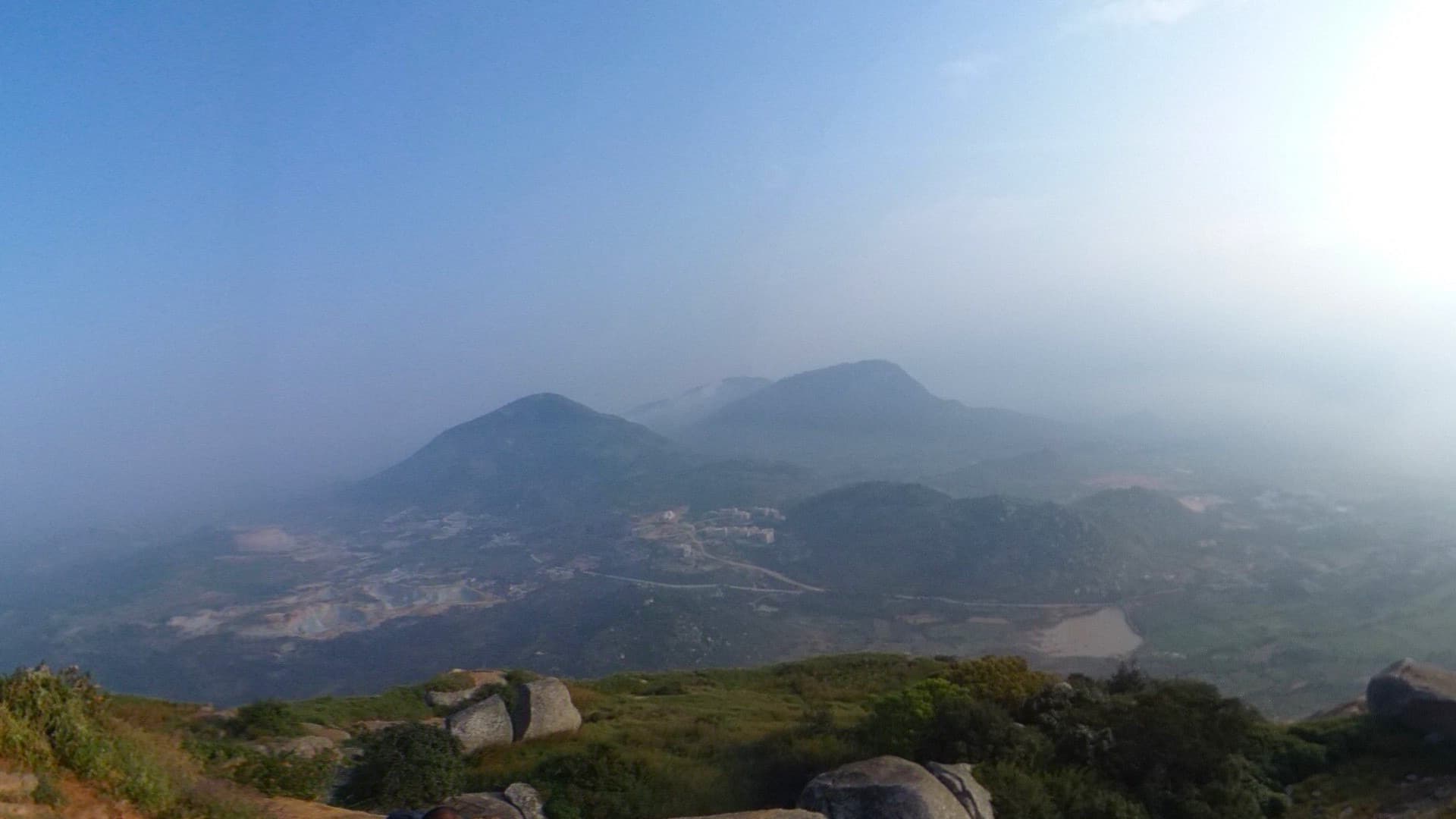 Grassy hills near Skandagiri in the Bengaluru foothills